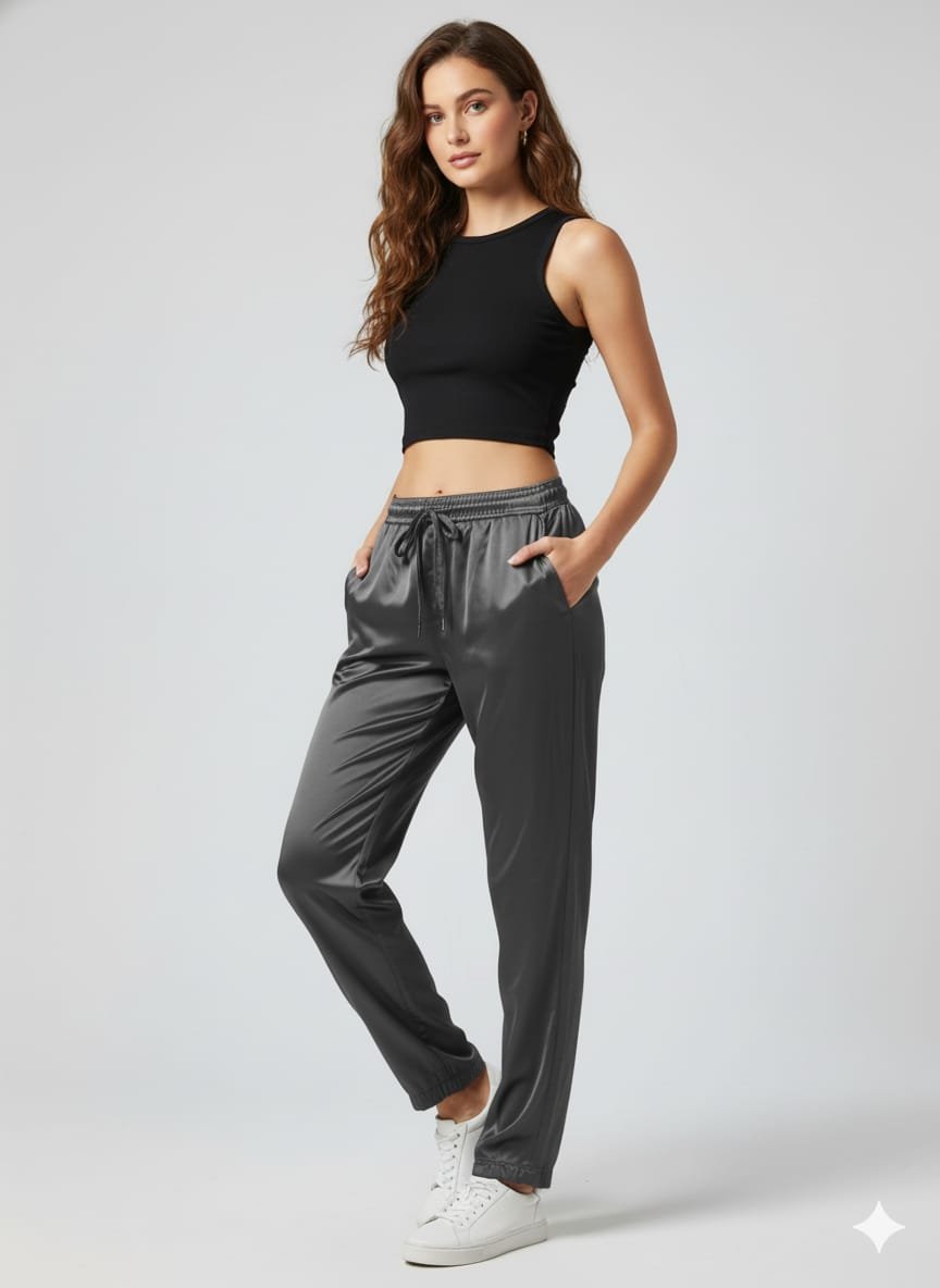 Female China Stitch Trouser Black & Ash 2 Pcs Combo Package - Image 2