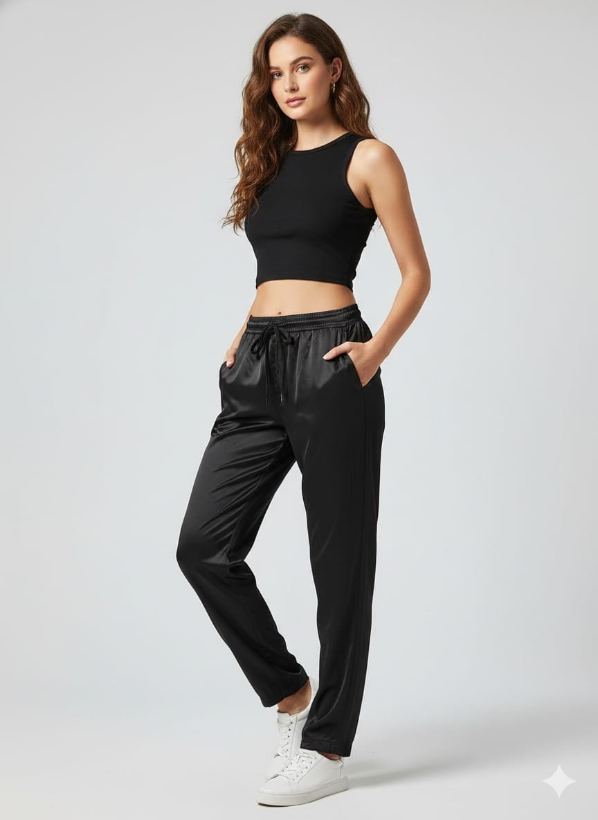 Female China Stitch Trouser Black & Ash 2 Pcs Combo Package - Image 3