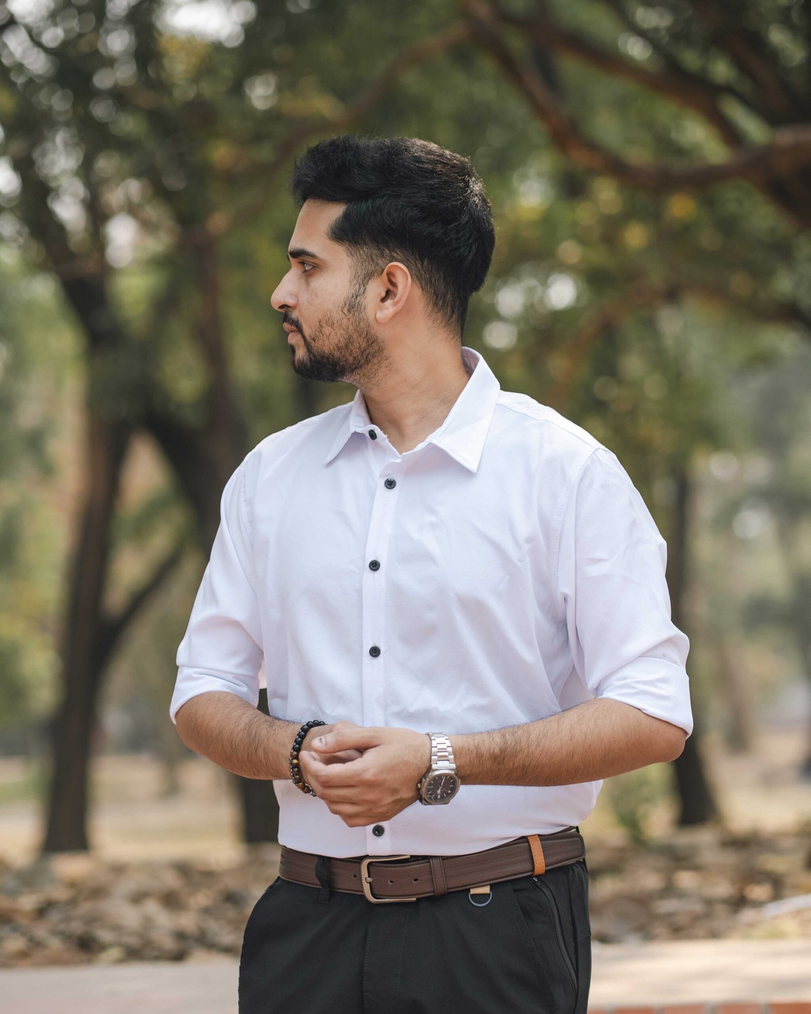 White + Black + Ash Formal stretch Shirt 3_Pcs Combo Offer - Image 2
